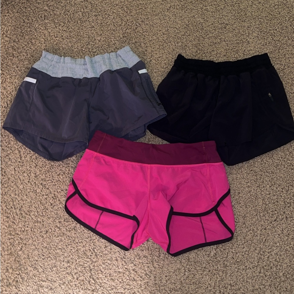 lululemon athletica Women's Athletic Shorts - Pink, Black, Gray